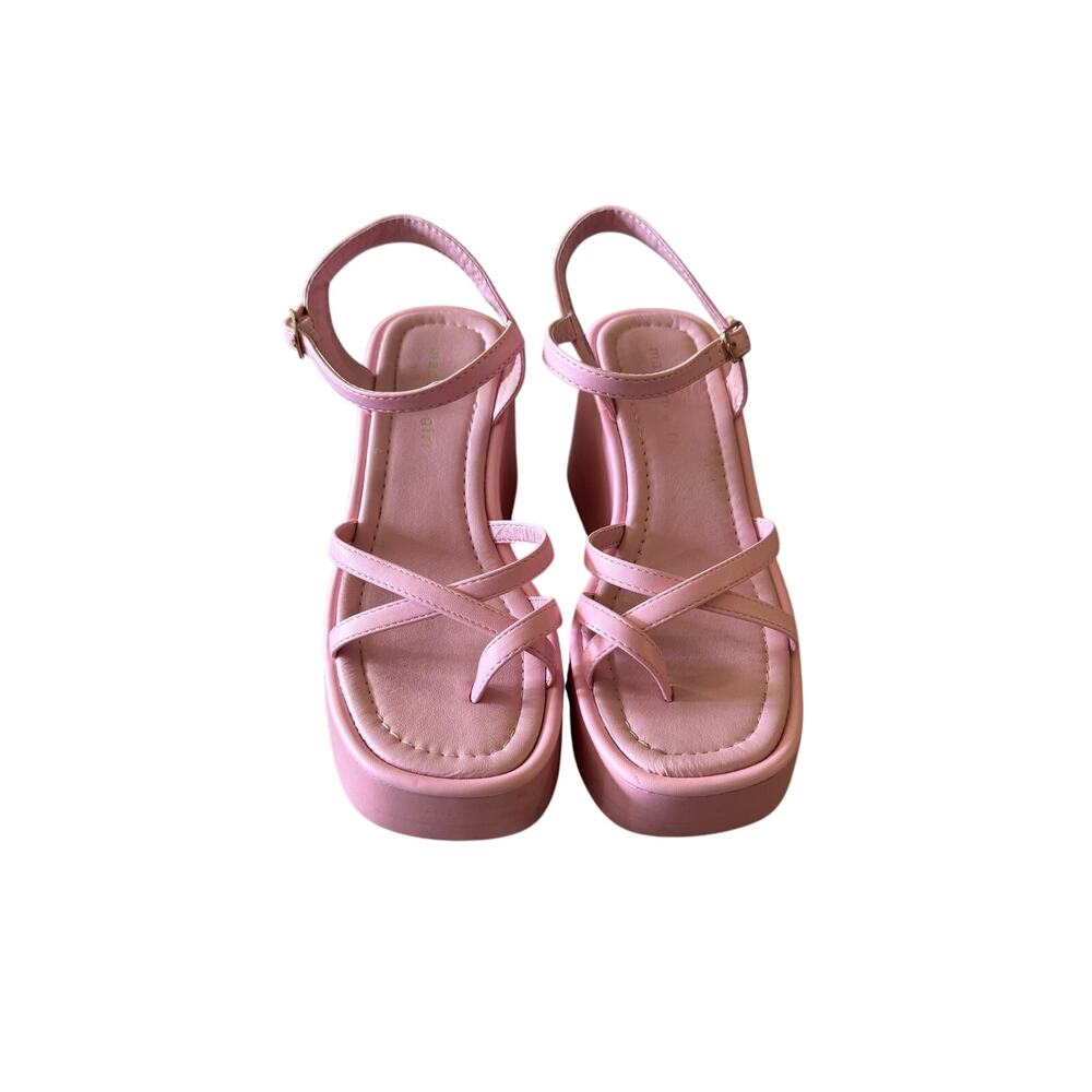 Madden Girl Pink Platform Wedge Sandals Women’s Size 6.5 Y2K